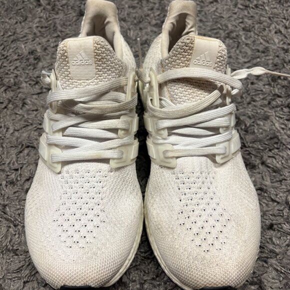 Adidas UltraBoost 2 Triple Sz 9 AQ5934 White Running Shoes Sneakers - Picture 2 of 7